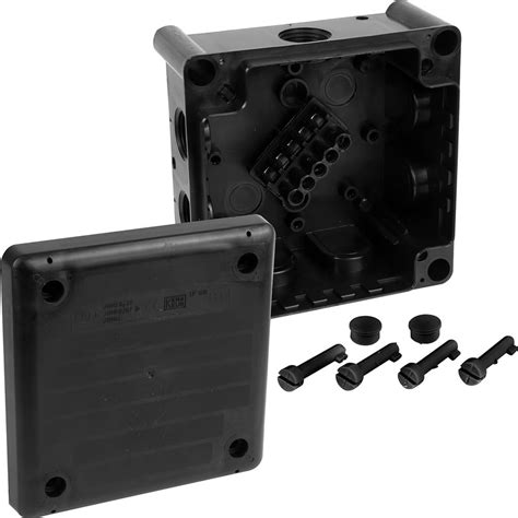 IP66 Junction Box 102 x 102 x 56mm Black 